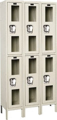 Hallowell - 6 Door, 2 Tier, Safety-View Wardrobe Lockers - Apex Tool & Supply