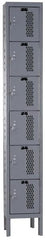 Hallowell - 6 Door, 6 Tier, Heavy-Duty Ventilated Wardrobe & Box Lockers - Apex Tool & Supply