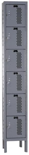 Hallowell - 6 Door, 6 Tier, Heavy-Duty Ventilated Wardrobe & Box Lockers - Apex Tool & Supply