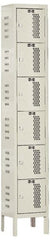 Hallowell - 6 Door, 6 Tier, Heavy-Duty Ventilated Wardrobe & Box Lockers - Apex Tool & Supply