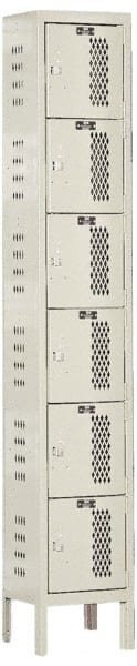 Hallowell - 6 Door, 6 Tier, Heavy-Duty Ventilated Wardrobe & Box Lockers - Apex Tool & Supply