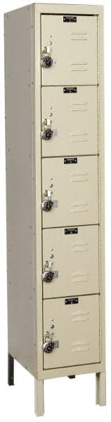 Hallowell - 5 Door, 5 Tier, Ready-Built Wardrobe & Box Lockers - Apex Tool & Supply