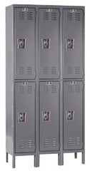 Hallowell - 6 Door, 2 Tier, Ready-Built Wardrobe & Box Lockers - Apex Tool & Supply