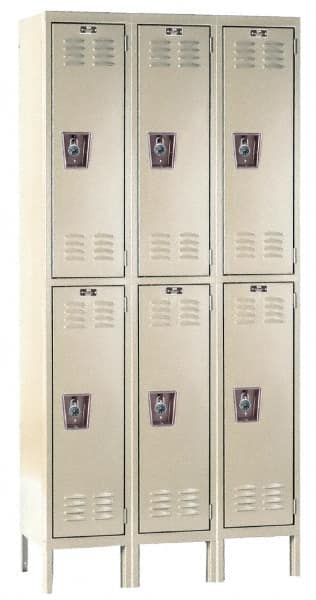 Hallowell - 6 Door, 2 Tier, Ready-Built Wardrobe & Box Lockers - Apex Tool & Supply