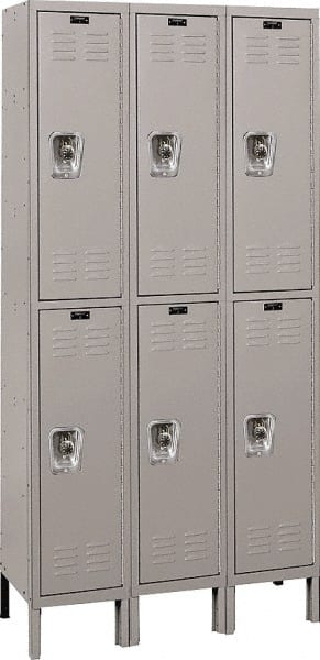 Hallowell - 6 Door, 2 Tier, Ready-Built Wardrobe & Box Lockers - Apex Tool & Supply