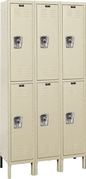 Hallowell - 6 Door, 2 Tier, Ready-Built Wardrobe & Box Lockers - Apex Tool & Supply