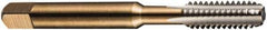 DORMER - M1.8x0.35 Metric Coarse 6H 2 Flute Bright Finish High Speed Steel Straight Flute Machine Tap - Bottoming, Right Hand Thread, 41mm OAL, 8mm Thread Length, Oversize - Exact Industrial Supply