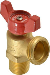B&K Mueller - 1/2" Pipe, Brass, MNPT, SWT x GHT End Connection, Boiler Drain Valve - 125 psi WOG Rating, Wing Tee Handle - Apex Tool & Supply