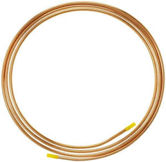 Mueller Industries - 20' Long, 1/4" OD, Grade Alloy 122 Copper Seamless Tube - 0.03" Wall Thickness - Apex Tool & Supply