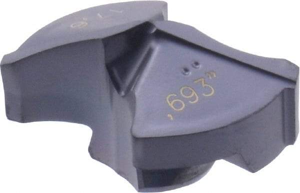 Iscar - Series IDI-SG, 0.693" Diam Grade IC908 140° Replaceable Drill Tip - Carbide, TiAlN Finish, 17 Seat Size, Through Coolant - Apex Tool & Supply