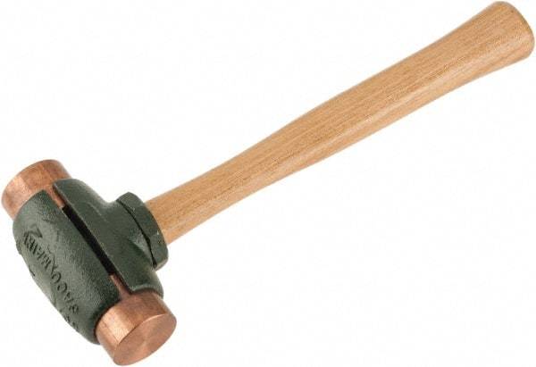 Garland - 3-1/2 Lb Head 1-1/2" Face Copper Split Head Hammer - Wood Handle - Apex Tool & Supply