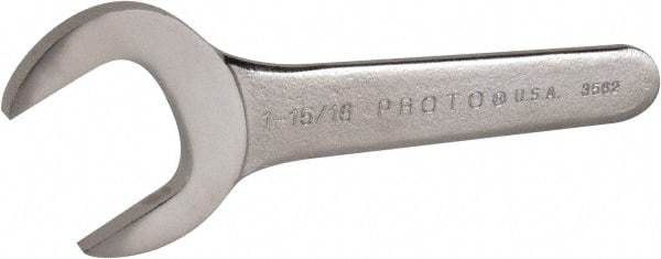 Proto - 1-15/16" Standard Service Open End Wrench - 8-1/2" OAL, Single End, Satin Finish, 30° Head Angle - Apex Tool & Supply