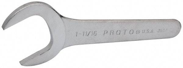 Proto - 1-11/16" Standard Service Open End Wrench - 7-5/8" OAL, Single End, Satin Finish, 30° Head Angle - Apex Tool & Supply