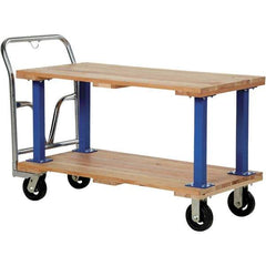 Vestil - 1,600 Lb Capacity Hardwood Platform Truck - Hardwood Deck, 24" OAW - Apex Tool & Supply