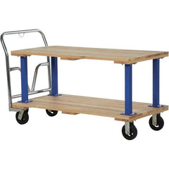 Vestil - 1,600 Lb Capacity Hardwood Platform Truck - Hardwood Deck, 27" OAW - Apex Tool & Supply
