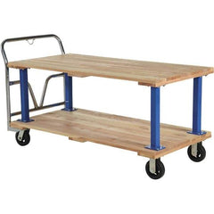Vestil - 1,600 Lb Capacity Hardwood Platform Truck - Hardwood Deck, 30" OAW - Apex Tool & Supply
