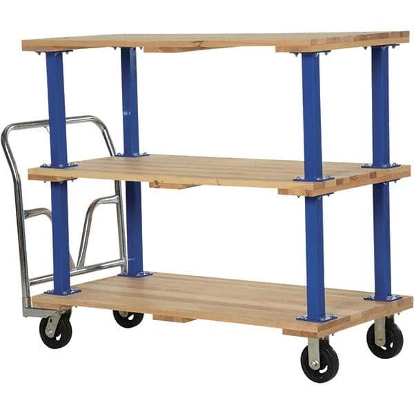 Vestil - 1,600 Lb Capacity Hardwood Platform Truck - Hardwood Deck, 27" OAW - Apex Tool & Supply