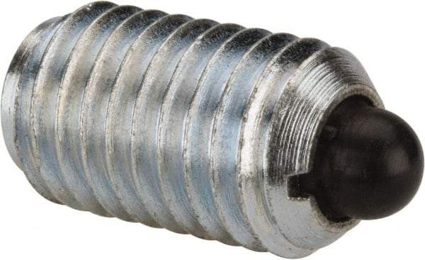 Gibraltar - 5/8-11, 1-1/16" Thread Length, 0.215" Plunger Projection, Steel Threaded Spring Plunger - 0.31" Max Plunger Diam, 1.062" Plunger Length, 7 Lb Init End Force, 50 Lb Final End Force - Apex Tool & Supply