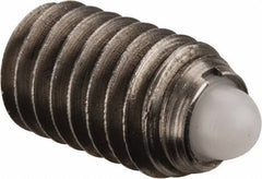 Gibraltar - 3/8-16, 5/8" Thread Length, 0.11" Plunger Projection, Stainless Steel Threaded Spring Plunger - 0.186" Max Plunger Diam, 0.625" Plunger Length, 1.5 Lb Init End Force, 5 Lb Final End Force - Apex Tool & Supply