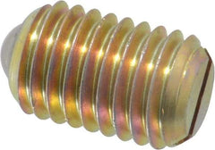 Gibraltar - 5/8-11, 0.375" Ball Diam, 63/64" Body Length, 0.096" Max Ball Reach, Threaded Ball Plunger - Steel Body, Steel Ball, 7 Lb Initial End Force, 50 Lb Final End Force, Locking Element - Apex Tool & Supply
