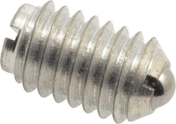 Gibraltar - 3/8-16, 0.187" Ball Diam, 5/8" Body Length, 0.048" Max Ball Reach, Threaded Ball Plunger - Steel Body, Steel Ball, 2.5 Lb Initial End Force, 5 Lb Final End Force - Apex Tool & Supply