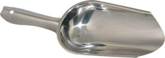 VOLLRATH - 5 oz Silver Stainless Steel Round Bottom Scoop - 5" Wide x 5-1/2" Deep Bowl, 4" Handle Length, 9-1/2" OAL - Apex Tool & Supply