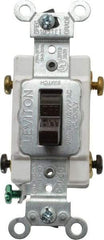 Leviton - 2 Pole, 120 to 277 VAC, 20 Amp, Commercial Grade, Toggle, Wall and Dimmer Light Switch - 1.31 Inch Wide x 4.06 Inch High - Apex Tool & Supply