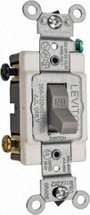 Leviton - 2 Pole, 120 to 277 VAC, 20 Amp, Commercial Grade, Toggle, Wall and Dimmer Light Switch - 1.31 Inch Wide x 4.06 Inch High - Apex Tool & Supply