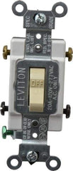 Leviton - 2 Pole, 120 to 277 VAC, 20 Amp, Commercial Grade, Toggle, Wall and Dimmer Light Switch - 1.31 Inch Wide x 4.06 Inch High - Apex Tool & Supply
