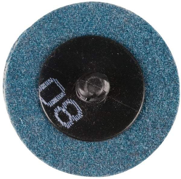 Tru-Maxx - 1" Disc Diam, 40 Grit, Zirconia Alumina Quick Change Disc - Type R Attaching System, Coated, Blue, Coarse Grade, 20,000 RPM - Apex Tool & Supply