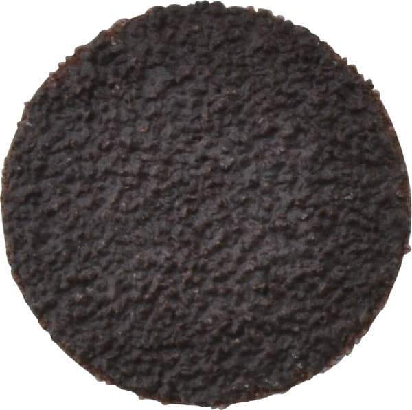 Tru-Maxx - 1" Disc Diam, 40 Grit, Aluminum Oxide Quick Change Disc - Type R Attaching System, Coated, Brown, Coarse Grade, 30,000 RPM - Apex Tool & Supply