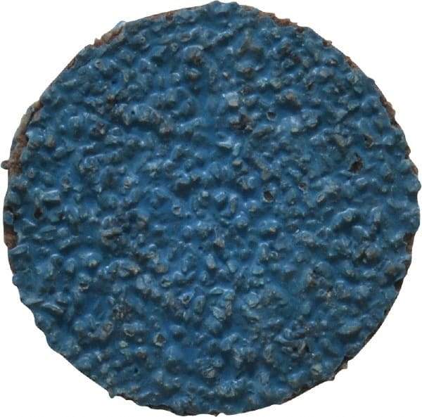 Tru-Maxx - 1" Disc Diam, 36 Grit, Zirconia Alumina Quick Change Disc - Type R Attaching System, Coated, Blue, Very Coarse Grade, 20,000 RPM - Apex Tool & Supply