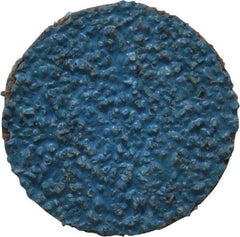 Tru-Maxx - 1" Disc Diam, 36 Grit, Zirconia Alumina Quick Change Disc - Type R Attaching System, Coated, Blue, Very Coarse Grade, 20,000 RPM - Apex Tool & Supply