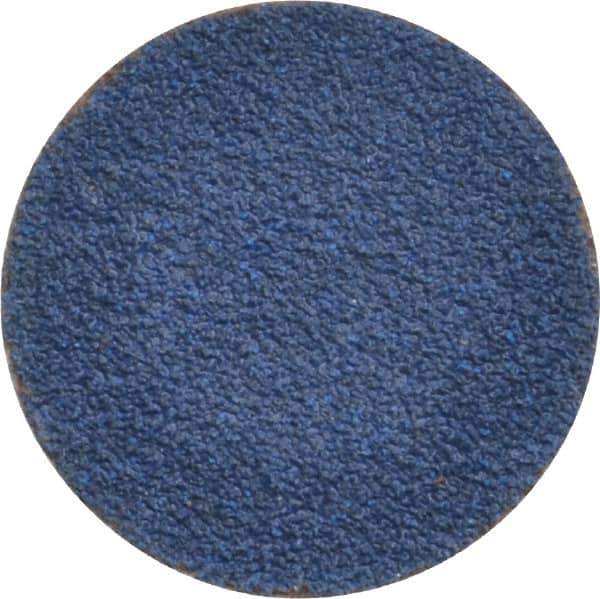 Tru-Maxx - 1" Disc Diam, 80 Grit, Zirconia Alumina Quick Change Disc - Type R Attaching System, Coated, Blue, Medium Grade, 20,000 RPM - Apex Tool & Supply