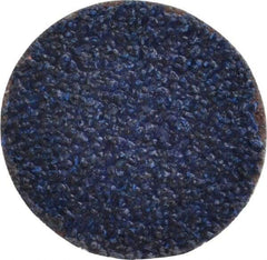 Tru-Maxx - 1-1/2" Disc Diam, 36 Grit, Zirconia Alumina Quick Change Disc - Type R Attaching System, Coated, Blue, Very Coarse Grade, 20,000 RPM - Apex Tool & Supply