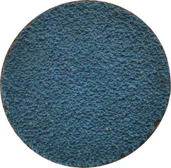 Tru-Maxx - 1-1/2" Disc Diam, 60 Grit, Zirconia Alumina Quick Change Disc - Type R Attaching System, Coated, Blue, Medium Grade, 20,000 RPM - Apex Tool & Supply