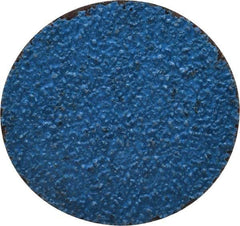 Tru-Maxx - 2" Disc Diam, 36 Grit, Zirconia Alumina Quick Change Disc - Type R Attaching System, Coated, Blue, Very Coarse Grade, 20,000 RPM - Apex Tool & Supply