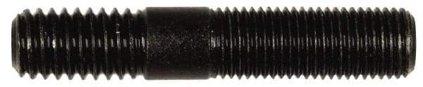 Dorman - 3/8-24 Long Thread, 3/8-16 Short Thread, 2" OAL Unequal Double Threaded Stud - Steel, Black Oxide Finish, 1" Long Thread Length, 5/8" Short Thread Length - Apex Tool & Supply