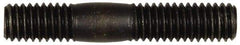 Dorman - 3/8-16 2-1/8" OAL Unequal Double Threaded Stud - Steel, Black Oxide Finish, 1" Long Thread Length, 5/8" Short Thread Length - Apex Tool & Supply