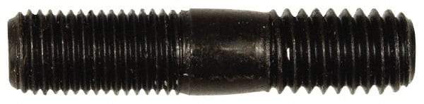Dorman - 7/16-20 Long Thread, 7/16-14 Short Thread, 2" OAL Unequal Double Threaded Stud - Steel, Black Oxide Finish, 7/8" Long Thread Length, 3/4" Short Thread Length - Apex Tool & Supply