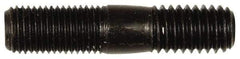 Dorman - 7/16-20 Long Thread, 7/16-14 Short Thread, 2" OAL Unequal Double Threaded Stud - Steel, Black Oxide Finish, 7/8" Long Thread Length, 3/4" Short Thread Length - Apex Tool & Supply