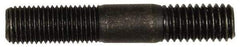 Dorman - 7/16-20 Long Thread, 7/16-14 Short Thread, 2-1/2" OAL Unequal Double Threaded Stud - Steel, Black Oxide Finish, 1" Long Thread Length, 13/16" Short Thread Length - Apex Tool & Supply
