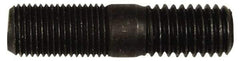Dorman - 1/2-20 Long Thread, 1/2-13 Short Thread, 2" OAL Unequal Double Threaded Stud - Steel, Black Oxide Finish, 15/16" Long Thread Length, 5/8" Short Thread Length - Apex Tool & Supply