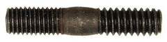 Dorman - 1/4-28 Long Thread, 1/4-20 Short Thread, 1-1/4" OAL Unequal Double Threaded Stud - Steel, Black Oxide Finish, 1/2" Long Thread Length, 1/2" Short Thread Length - Apex Tool & Supply