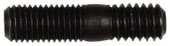 Dorman - 5/16-24 Long Thread, 5/16-18 Short Thread, 1-1/4" OAL Unequal Double Threaded Stud - Steel, Black Oxide Finish, 5/8" Long Thread Length, 7/16" Short Thread Length - Apex Tool & Supply