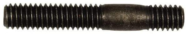 Dorman - 5/16-18 2" OAL Unequal Double Threaded Stud - Steel, Black Oxide Finish, 1" Long Thread Length, 7/16" Short Thread Length - Apex Tool & Supply