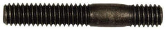 Dorman - 5/16-18 2" OAL Unequal Double Threaded Stud - Steel, Black Oxide Finish, 1" Long Thread Length, 7/16" Short Thread Length - Apex Tool & Supply