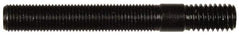 Dorman - 3/8-24 Long Thread, 3/8-16 Short Thread, 2" OAL Unequal Double Threaded Stud - Steel, Black Oxide Finish, 2" Long Thread Length, 5/8" Short Thread Length - Apex Tool & Supply
