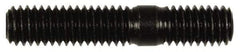 Dorman - 3/8-16 2" OAL Unequal Double Threaded Stud - Steel, Black Oxide Finish, 1-1/8" Long Thread Length, 5/8" Short Thread Length - Apex Tool & Supply