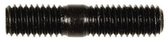 Dorman - 7/16-14 2" OAL Unequal Double Threaded Stud - Steel, Black Oxide Finish, 1" Long Thread Length, 3/4" Short Thread Length - Apex Tool & Supply